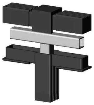 Alu-Stecksystem - T-Stück für Aluminium Rohr