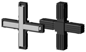 Alu-Stecksystem - Kreuz-Stück