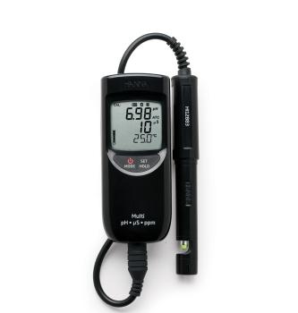 Hanna HI991300 Multiparameter-Messgerät (pH/EC/TDS/°C) für den niedrigen Messbereich (EC)
