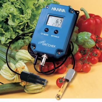 Hanna HI991405 pH/EC/TDS/°C-Monitor mit Elektrode, Temperaturkompensation - GRO'CHEK COMBO
