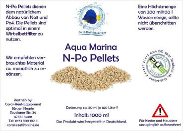 Aqua Marina N-Po Pellets 1000 ml Dose für Nitrat und Phosphatabbau