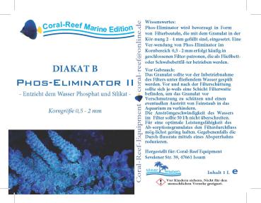 Coral Reef DIAKAT B Phosphat Eliminator II 0,5,-2,0 mm 1000 ml/Eimer