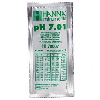 Hanna HI70007P Kalibrierlösung pH 7,01; Standardqualität, 25 x 20mL-Beutel