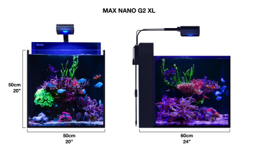 Preview: Red Sea MAX NANO G2 XL mit schwarzem Unterschrank